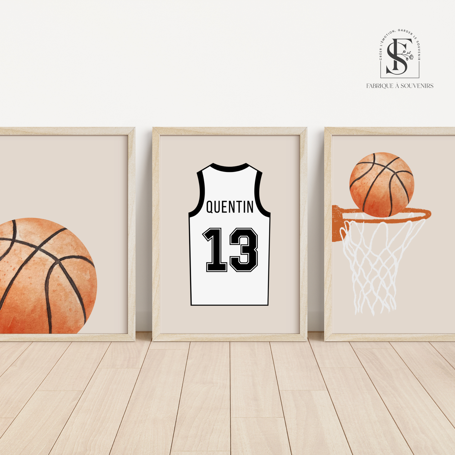 Trio d'affiches personnalisées Basketball