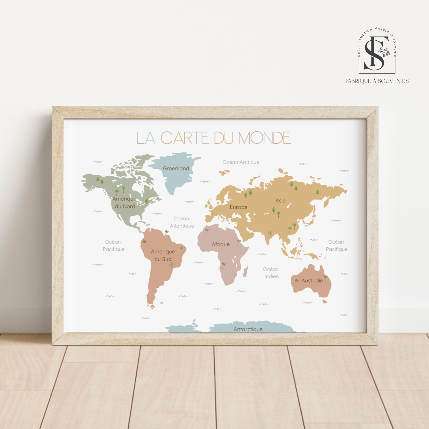 Affiche Educative La Carte du Monde