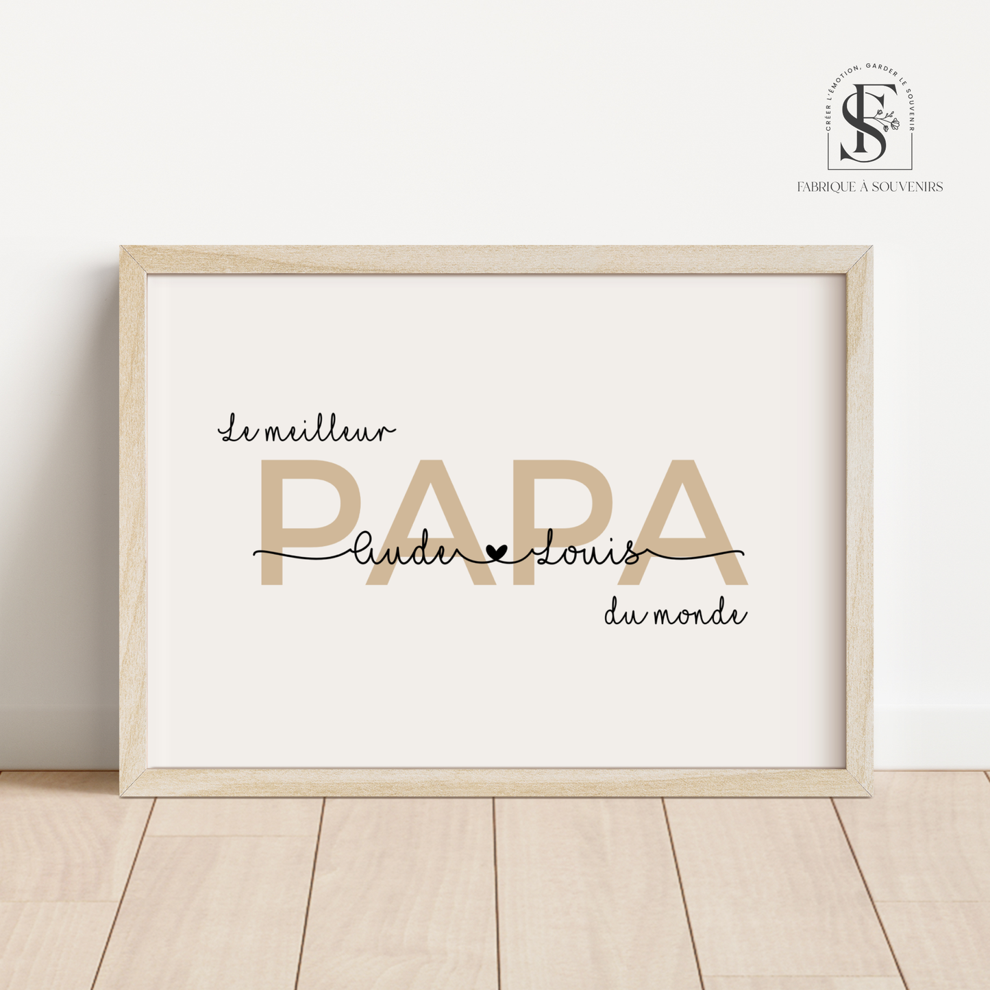 Affiche personnalisée "Papa et ses trésors"