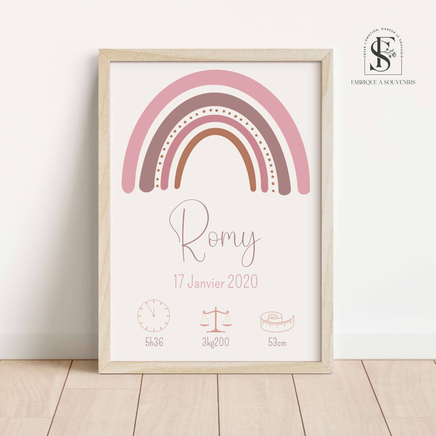 Affiche de Naissance Arc-en-Ciel