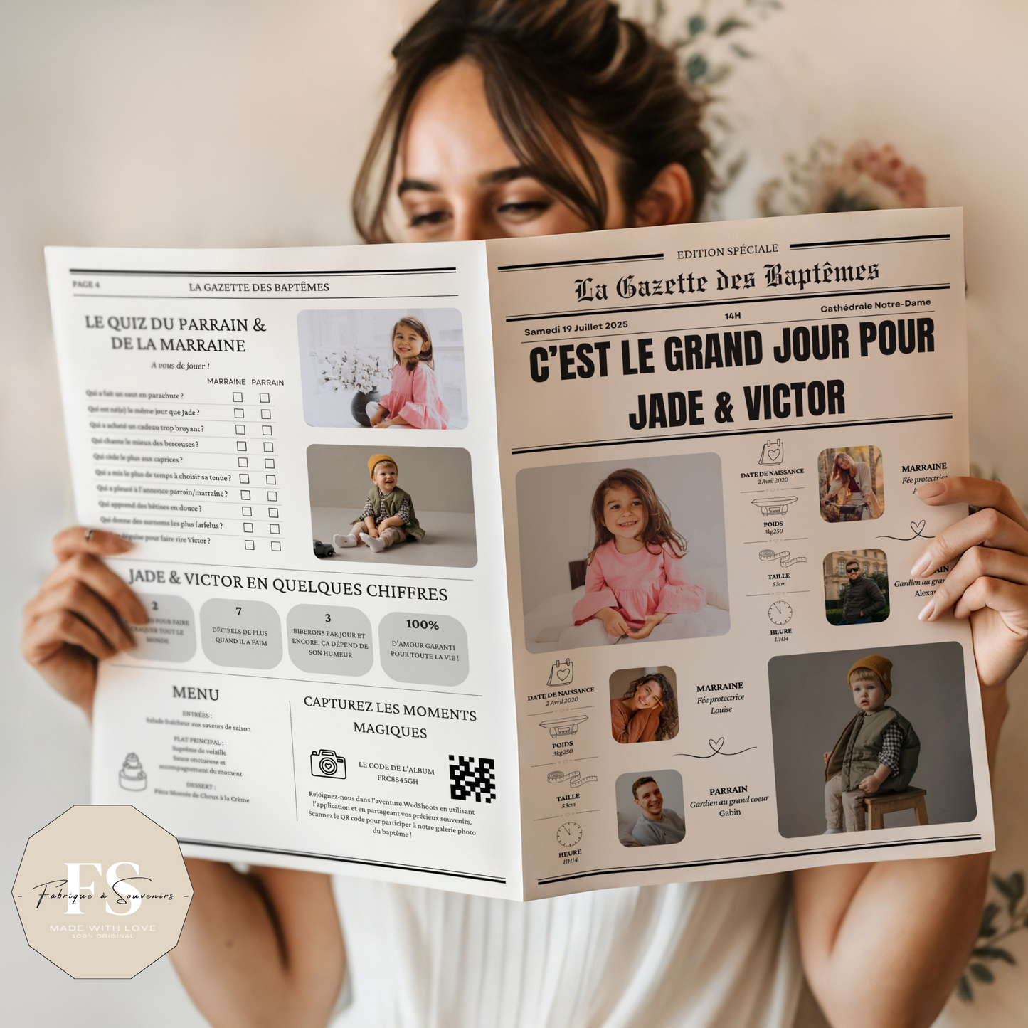 Gazette des Baptêmes 2 enfants