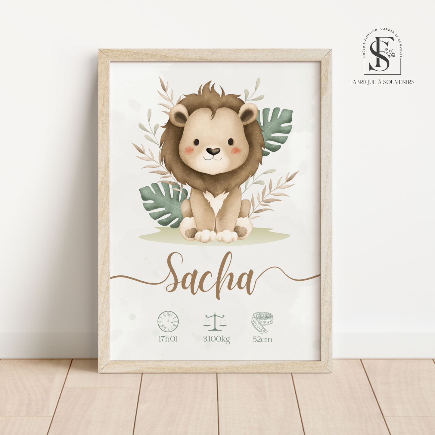 Affiche de Naissance Animaux de la Savane