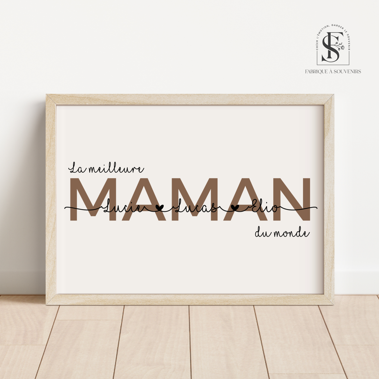 Affiche personnalisée "Maman et ses trésors"