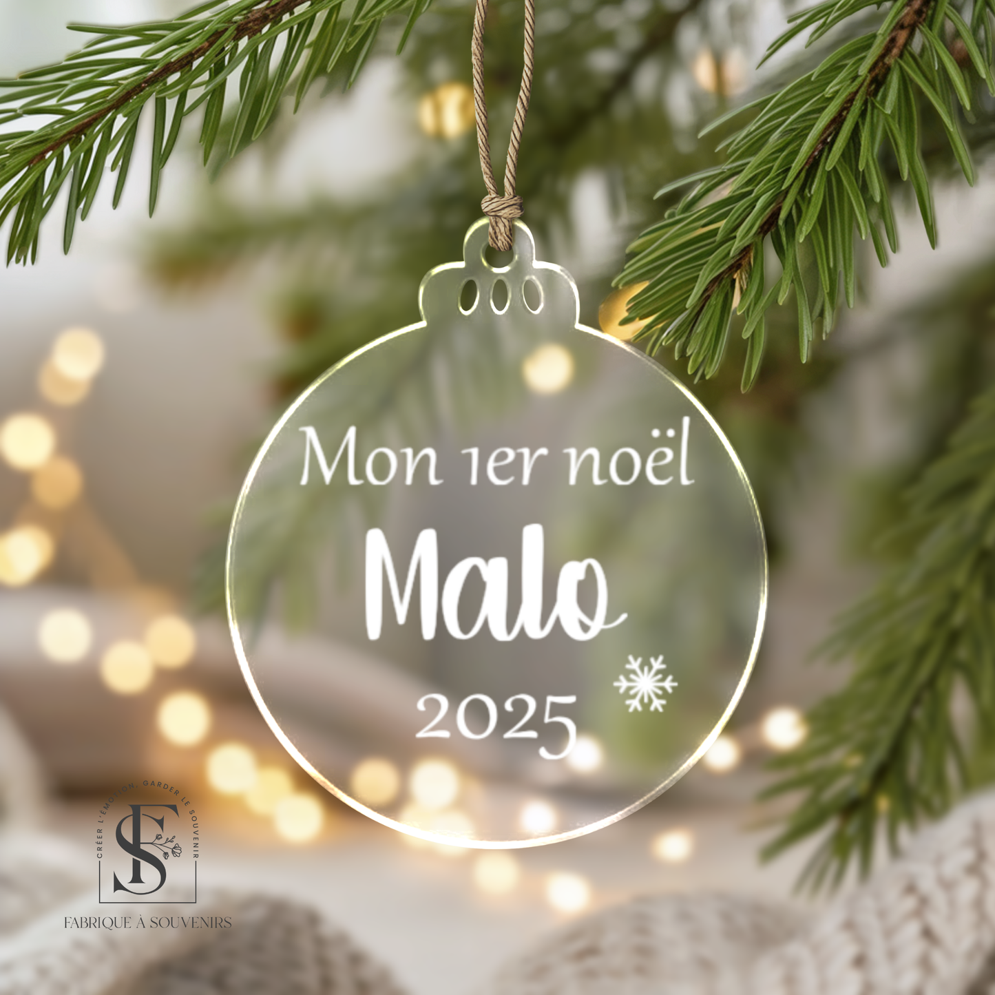 Boule de Noël personnalisée "Mon 1er Noël"