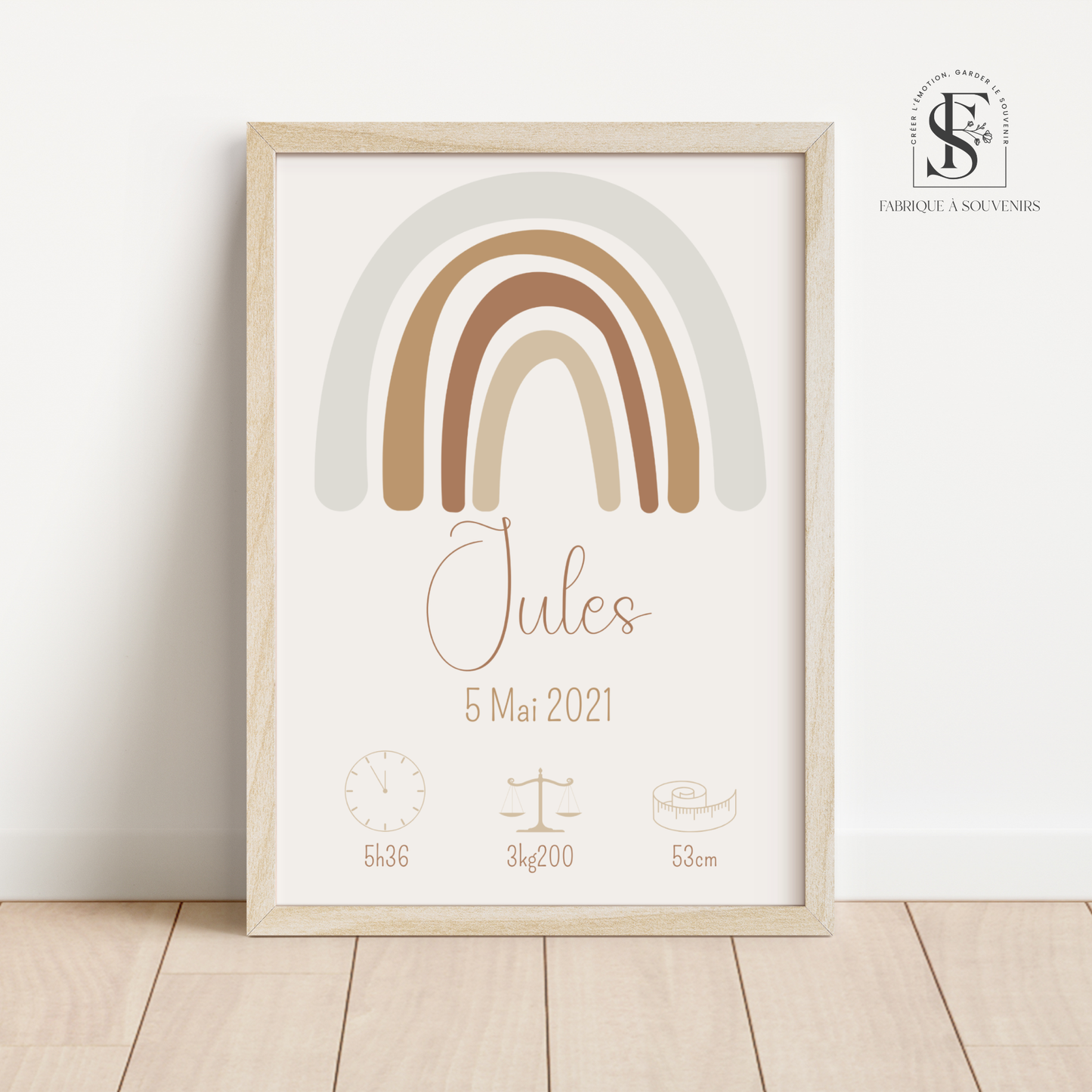 Affiche de Naissance Arc-en-Ciel