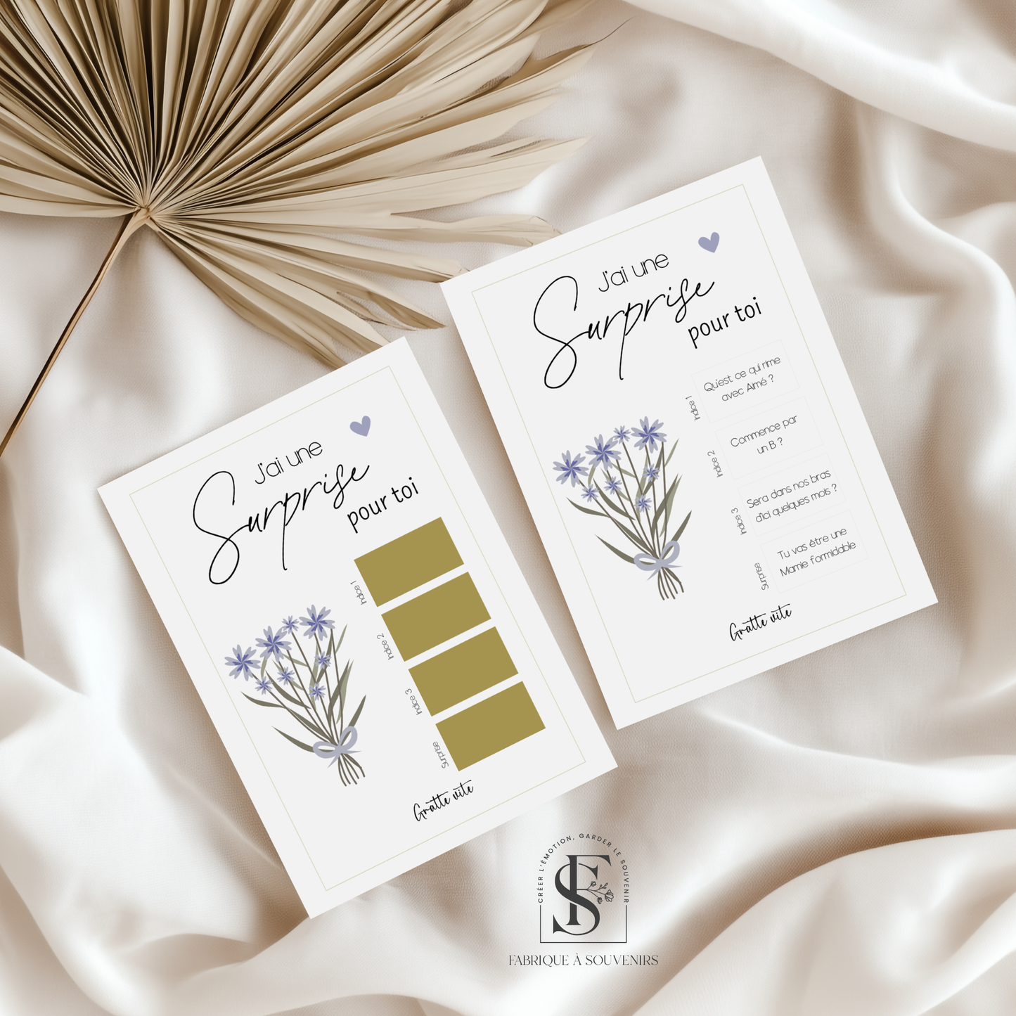 Carte à gratter annonce Grossesse