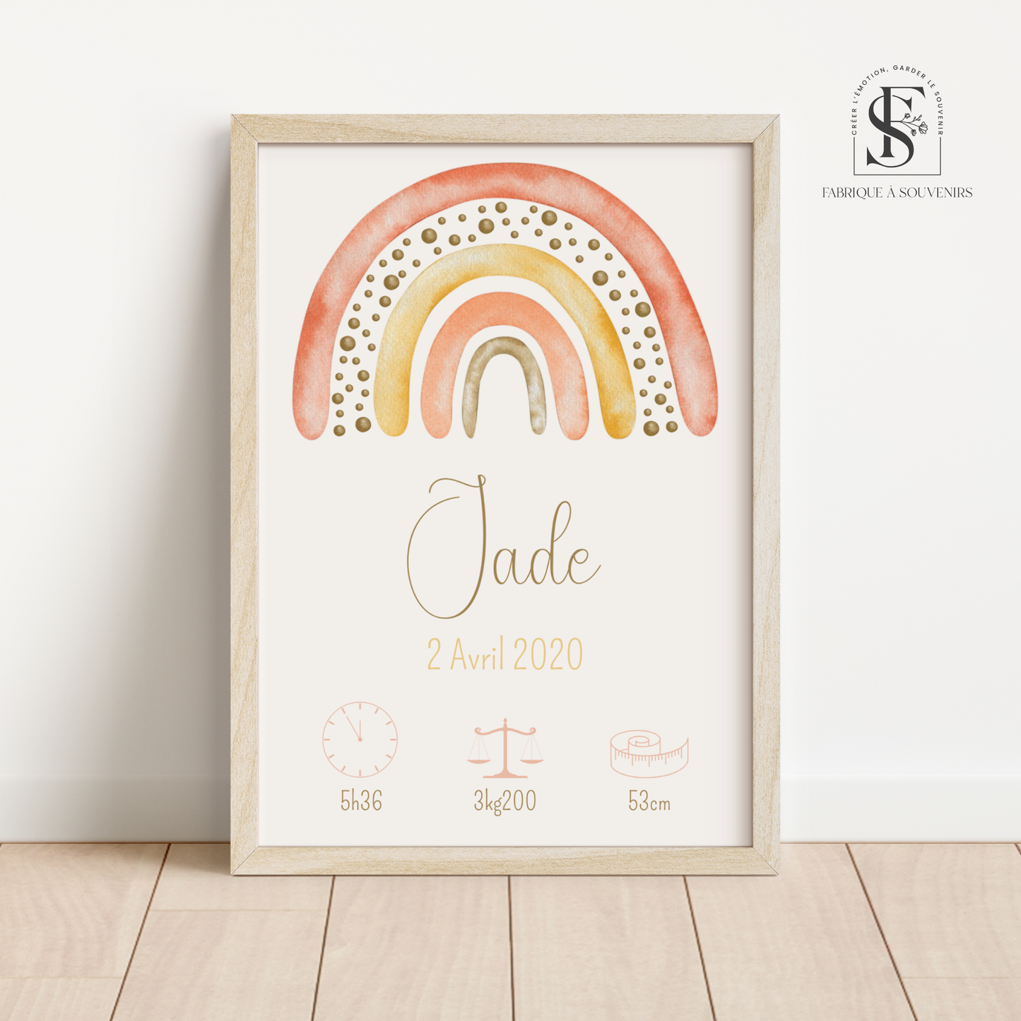 Affiche de Naissance Arc-en-Ciel