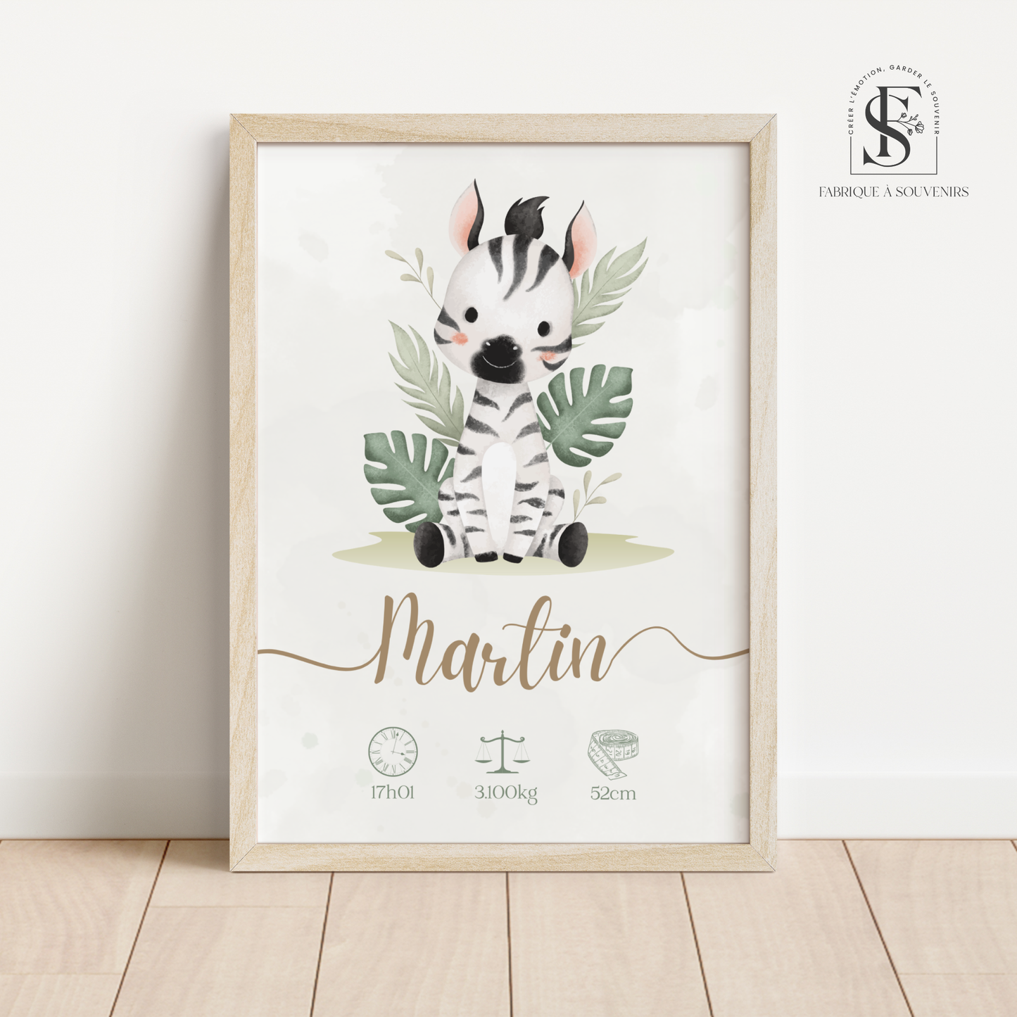 Affiche de Naissance Animaux de la Savane