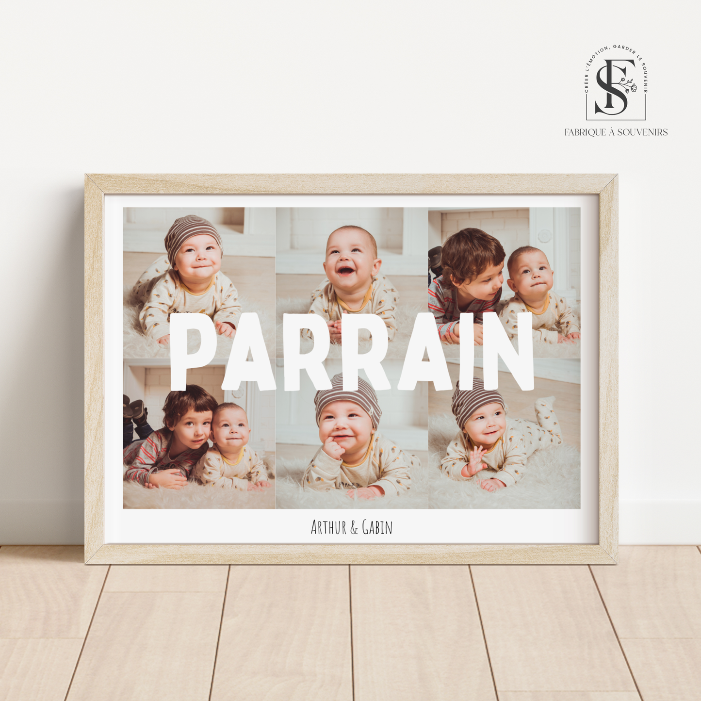 Affiche personnalisée "Souvenir pour Parrain"