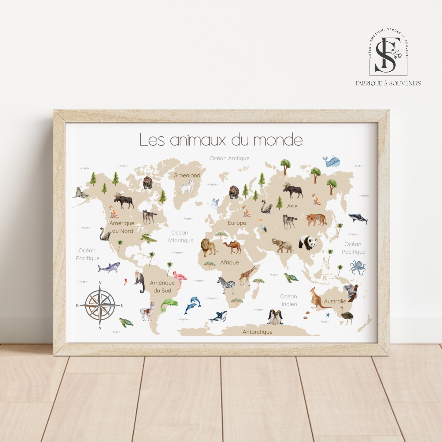 Affiche Educative Les Animaux du Monde