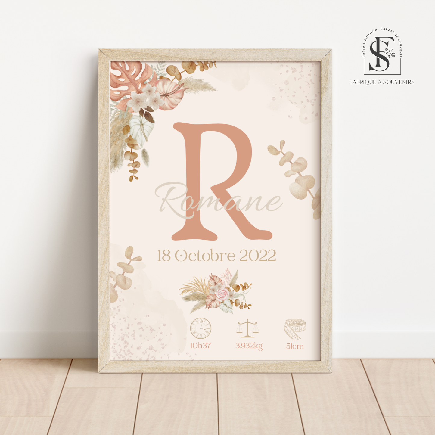 Affiche de Naissance Boho