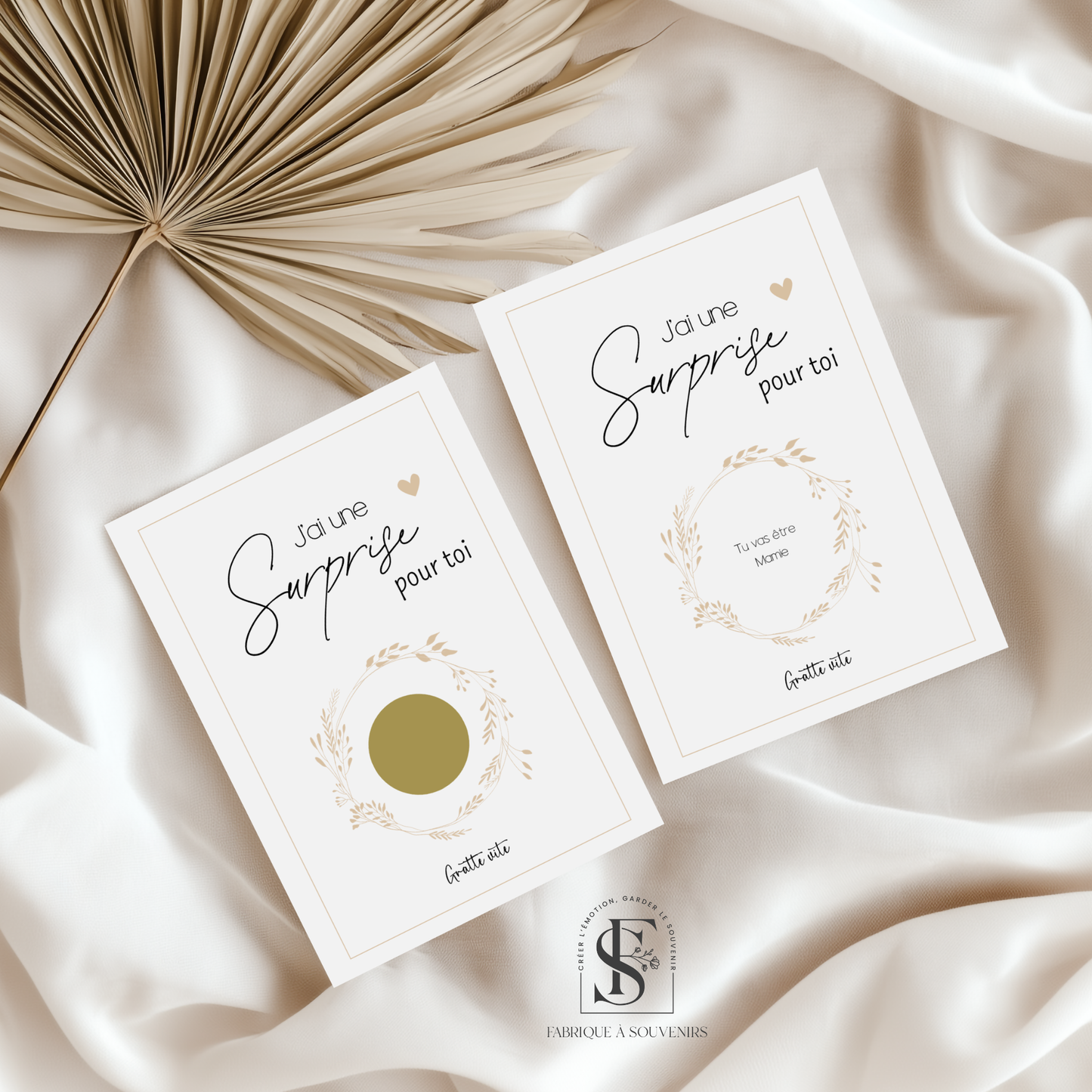 Carte à gratter annonce Grossesse