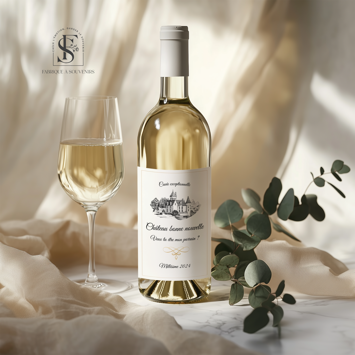 Etiquette bouteille de vin