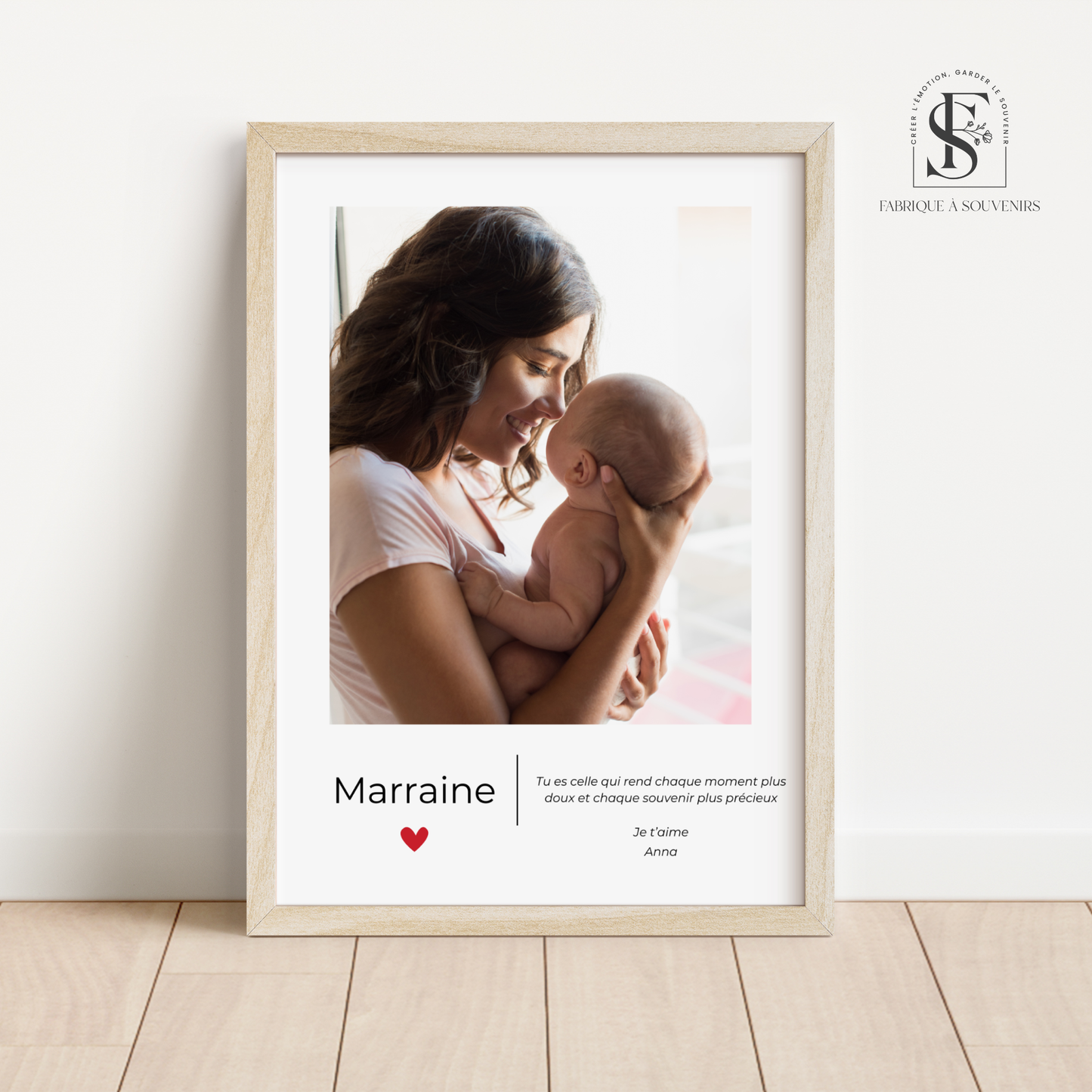 Affiche minimaliste Marraine