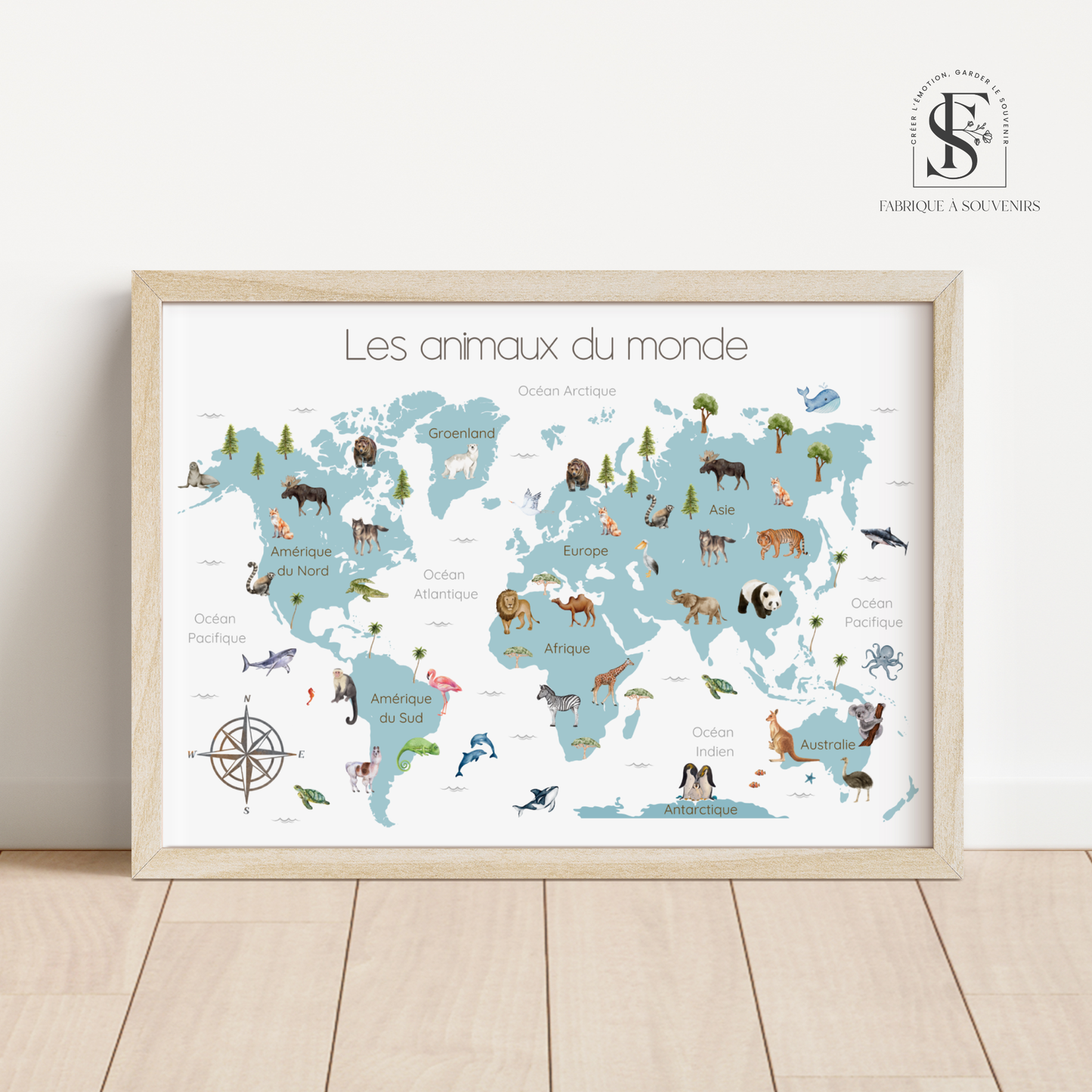 Affiche Educative Les Animaux du Monde