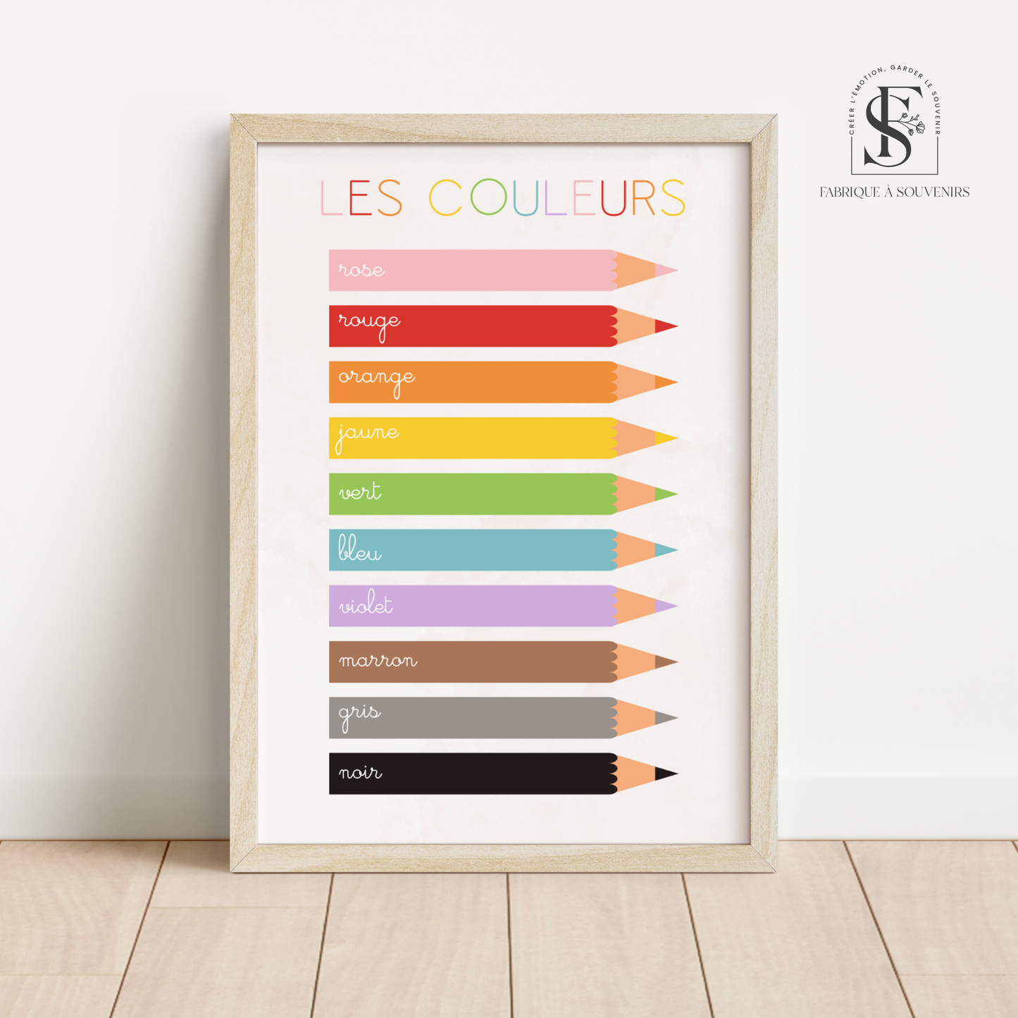 Affiche Educative Les couleurs
