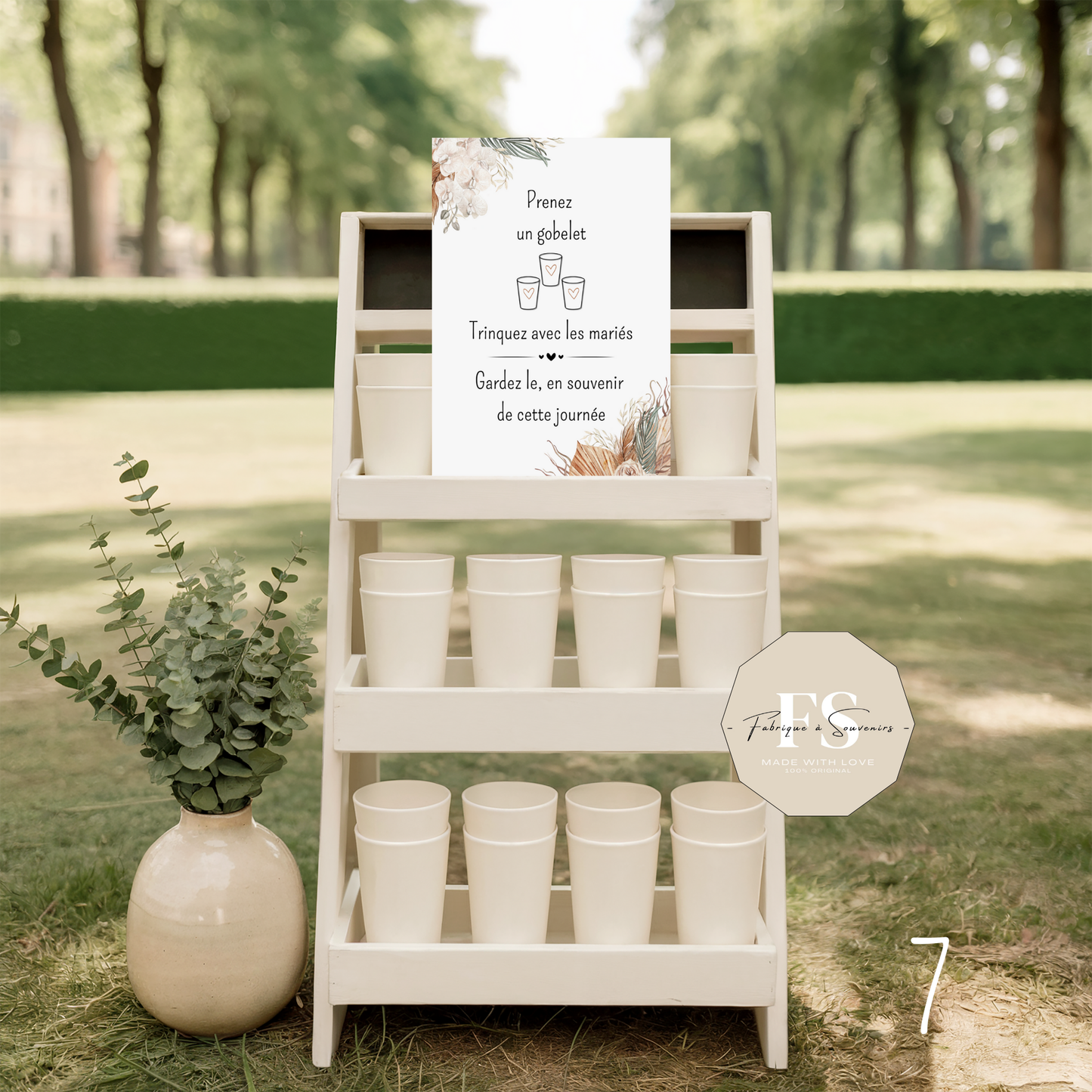 Affiche Mariage "Prenez un gobelet"