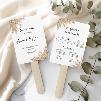 Éventail Mariage - Programme journée