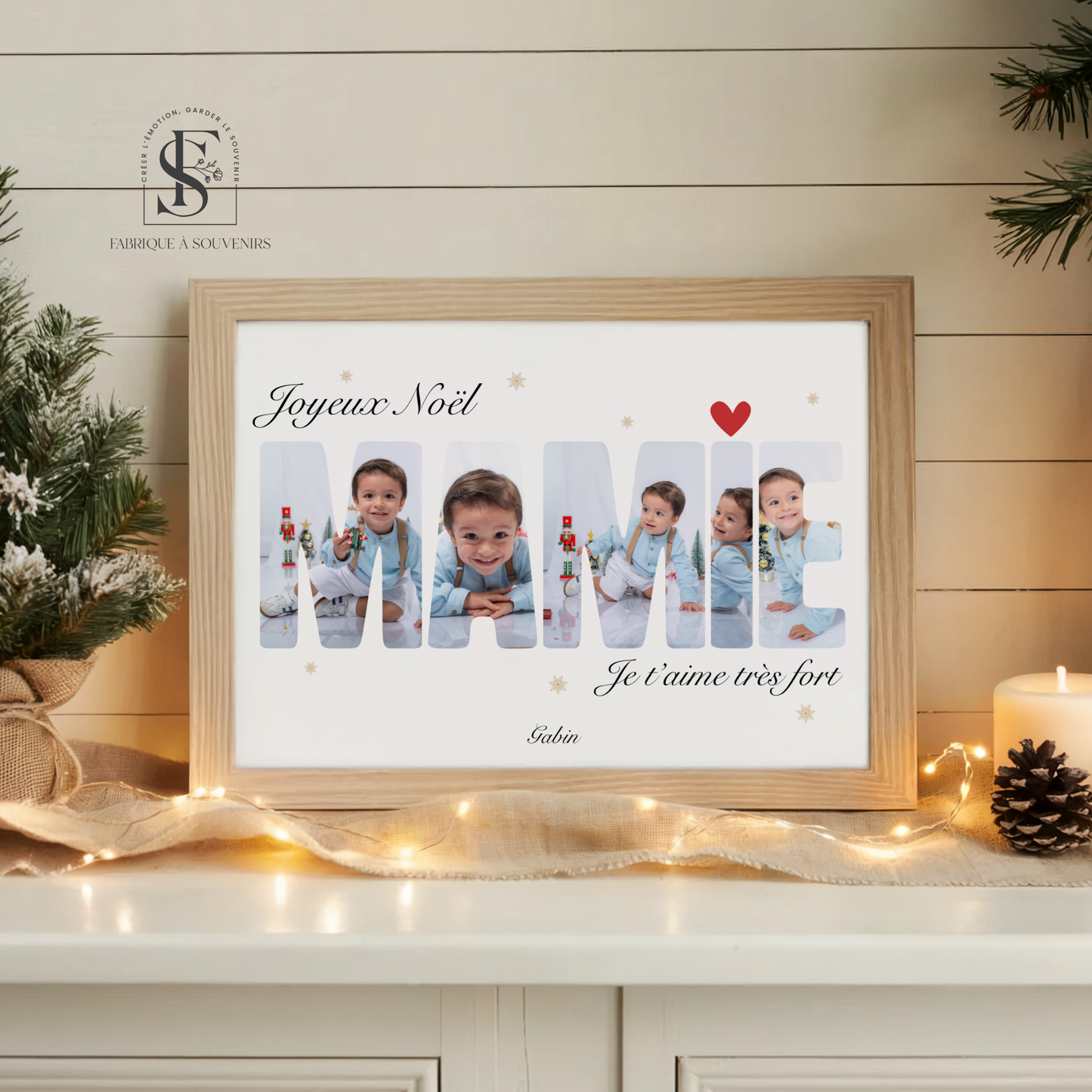 Affiche "Joyeux Noël Mamie"