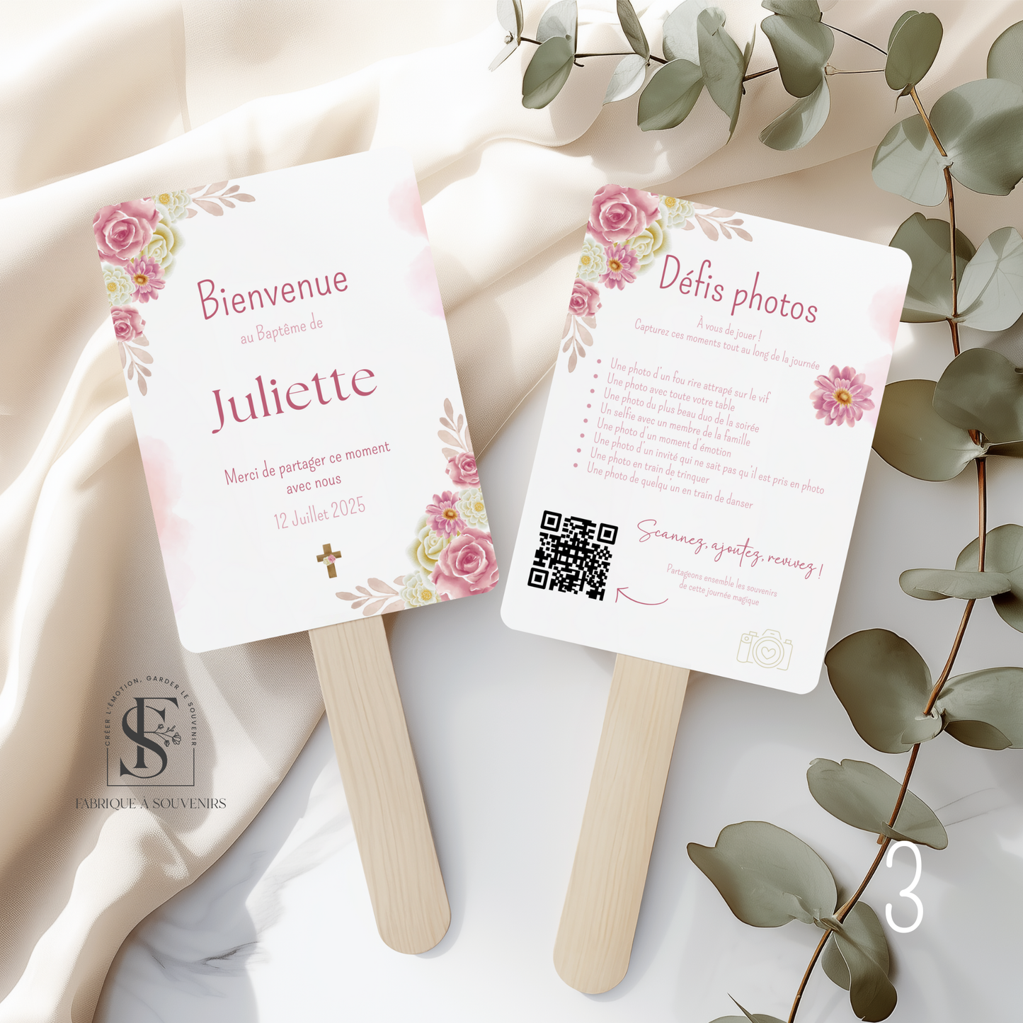 Éventail Baptême - Défis photos