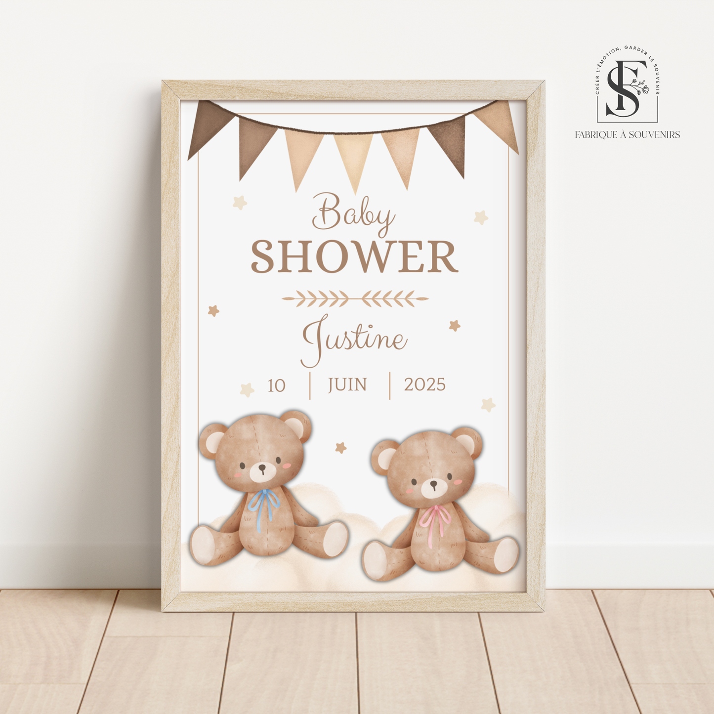 Affiche personnalisée Baby Shower