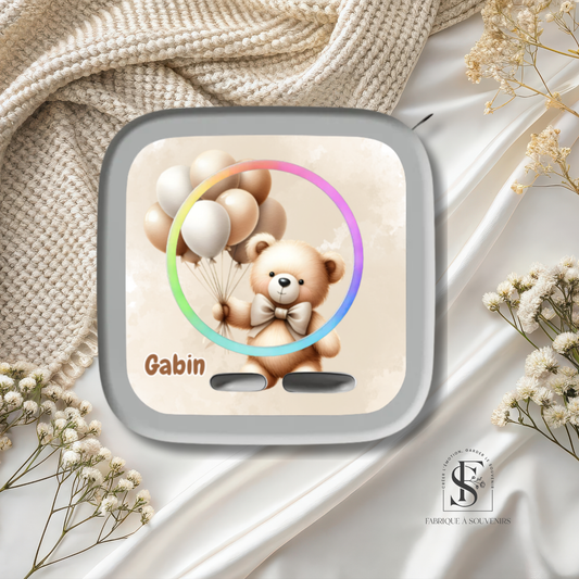 Sticker Toniebox 2 personnalisé ourson ballons avec prénom – Autocollant enfant