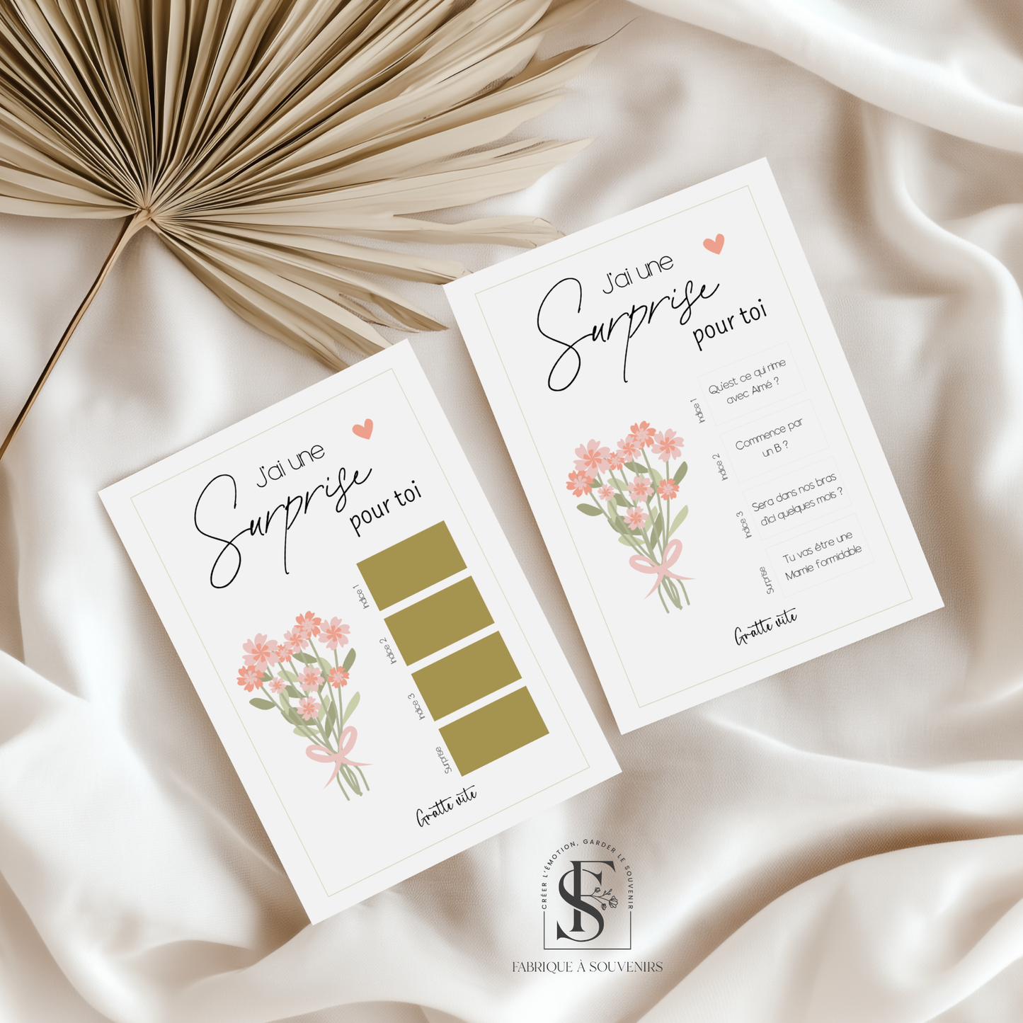 Carte à gratter annonce Grossesse