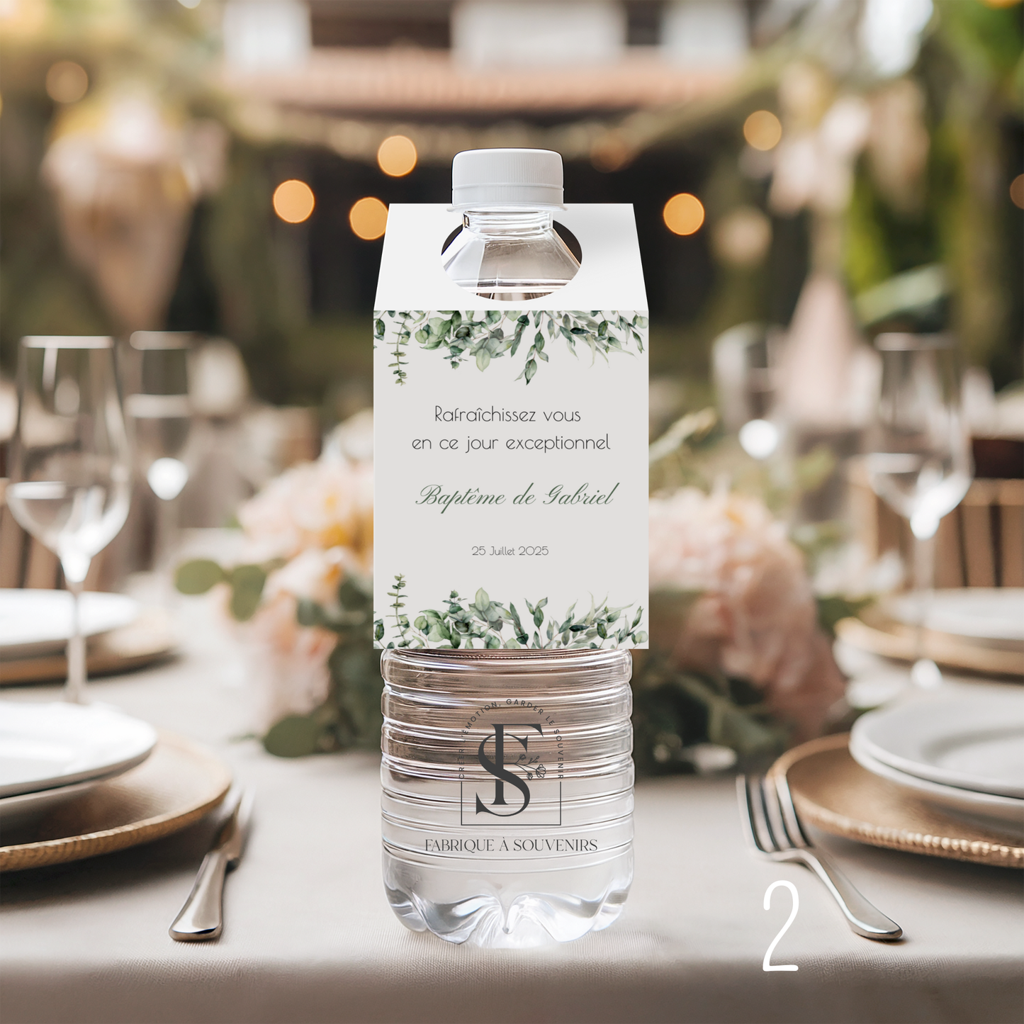Etiquettes bouteilles d'eau Baptême