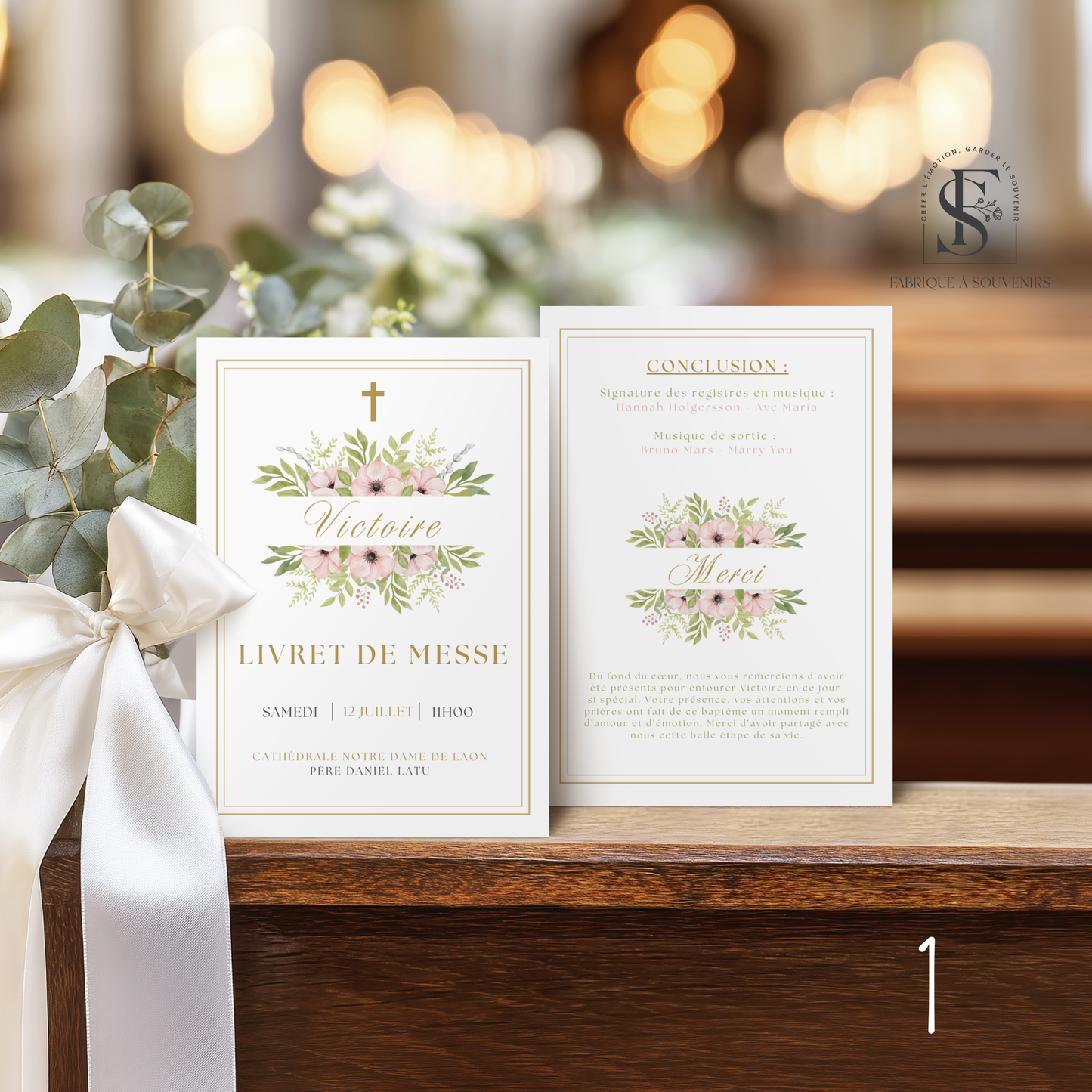 Livret de messe/cérémonie Baptême