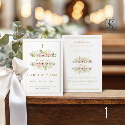 Livret de messe/cérémonie Baptême