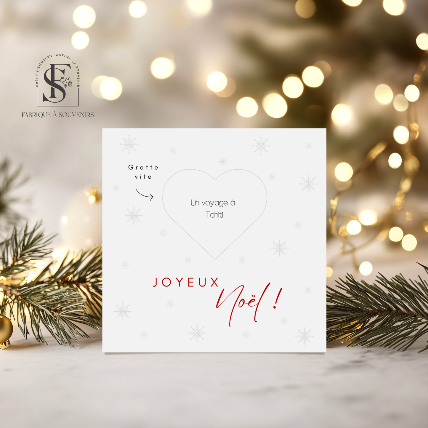 Carte à gratter Noël