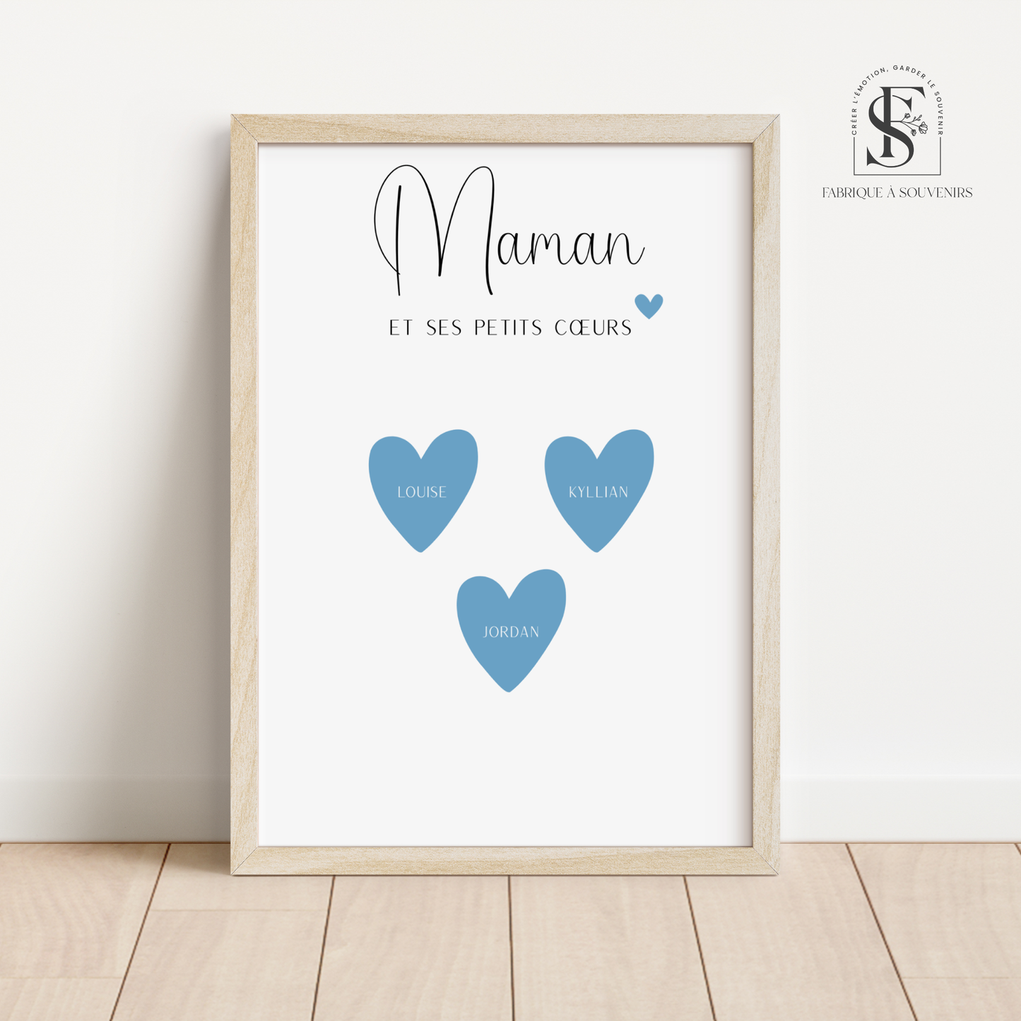 Affiche "Maman et ses petits cœurs"