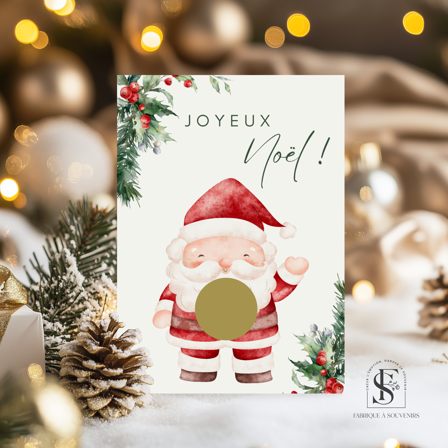 Carte à gratter Père Noël