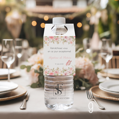 Etiquettes bouteilles d'eau Baptême