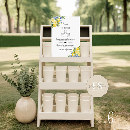 Affiche Mariage "Prenez un gobelet"