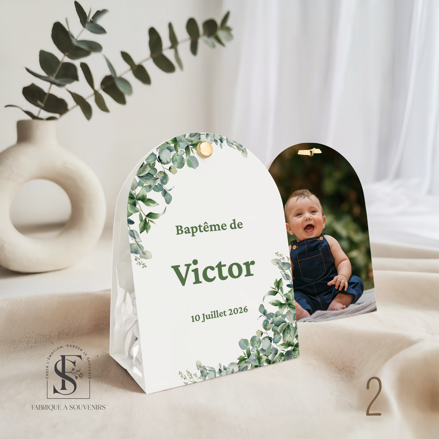 Contenant à dragées Baptême