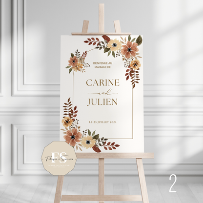 Panneau de Bienvenue Mariage