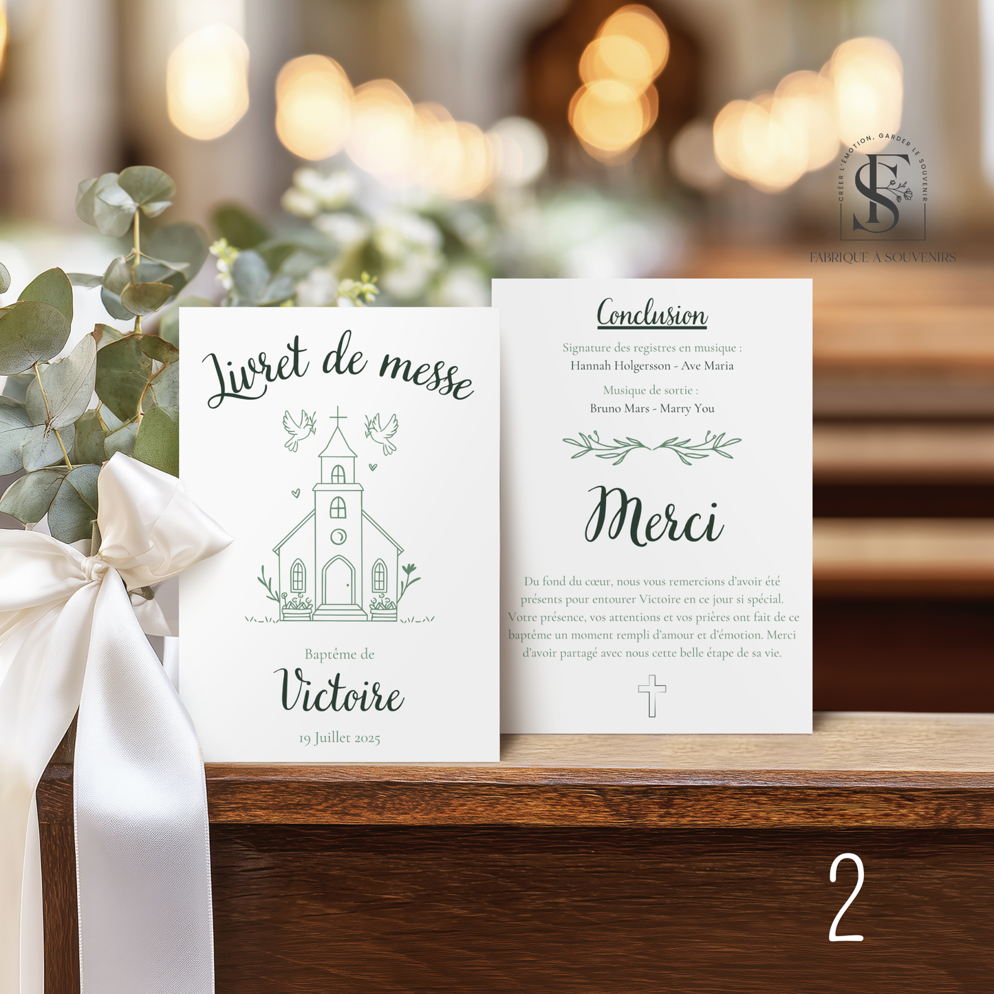 Livret de messe/cérémonie Baptême