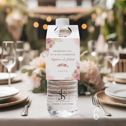 Etiquettes bouteilles d'eau Baptême