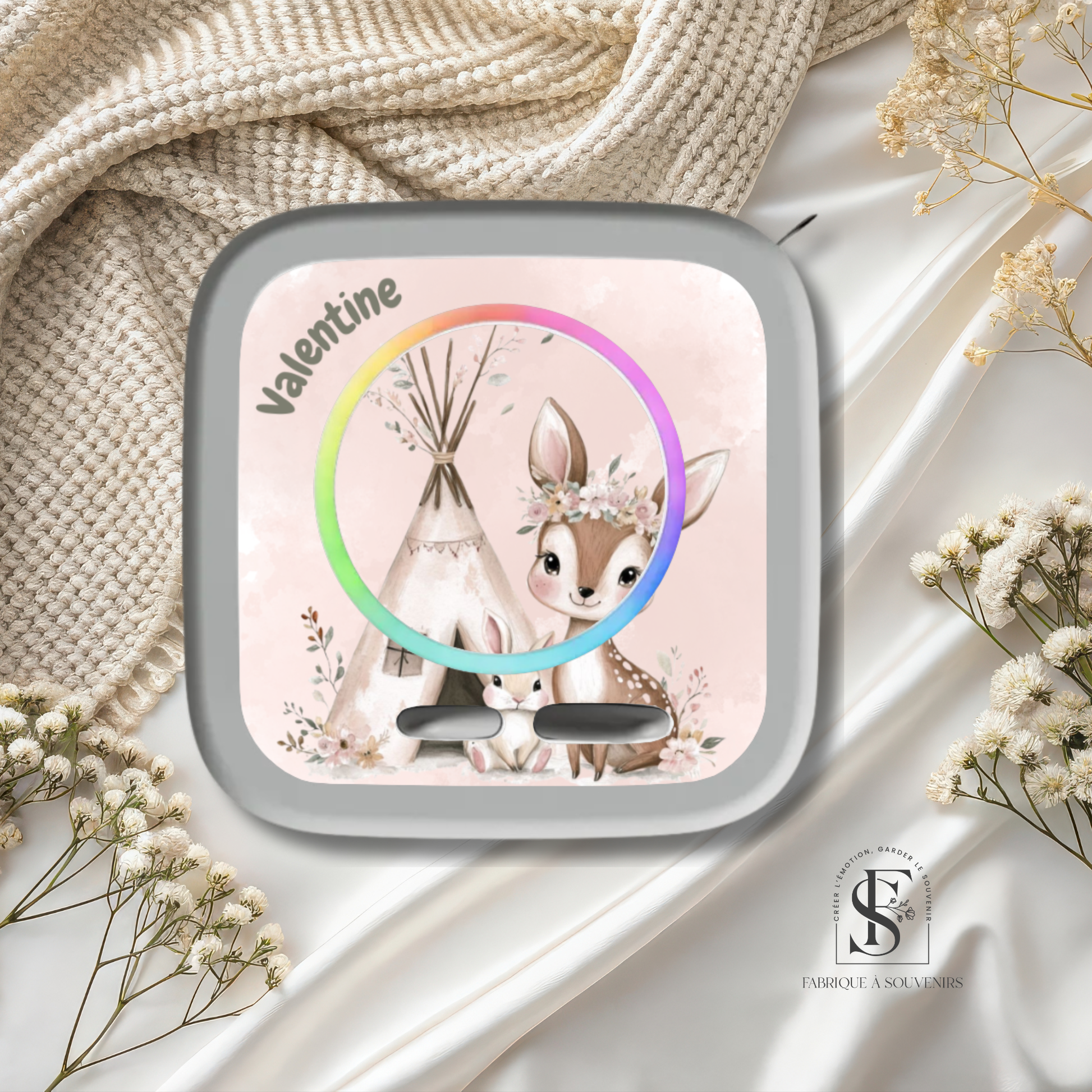 Sticker Toniebox 2 personnalisé faon bohème avec prénom – Autocollant enfant