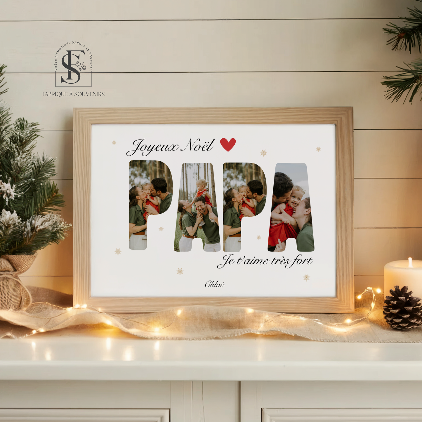 Affiche "Joyeux Noël Papa"