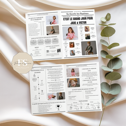 Gazette des Baptêmes 2 enfants