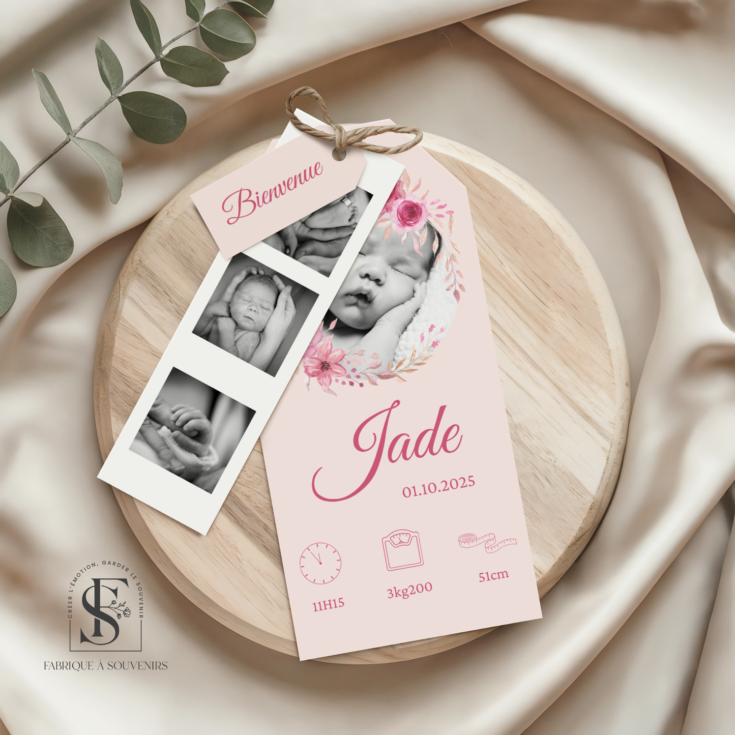 Faire-part de Naissance “Rêve Rose”