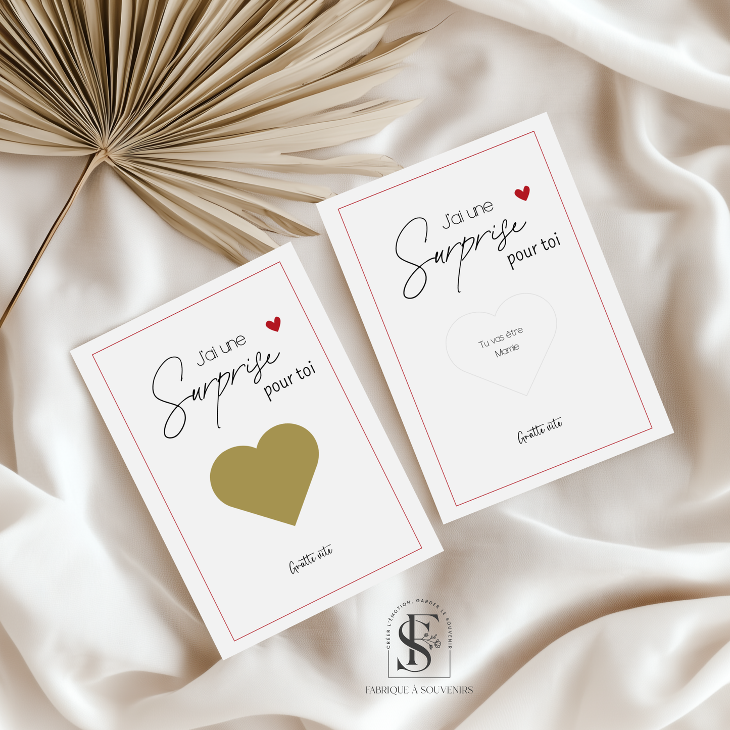 Carte à gratter annonce Grossesse