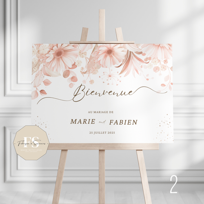 Panneau de Bienvenue Mariage