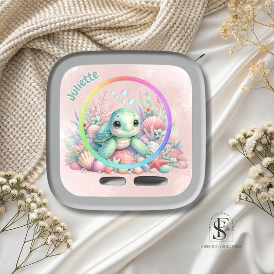 Sticker Toniebox 2 personnalisé tortue coraux avec prénom – Autocollant enfant