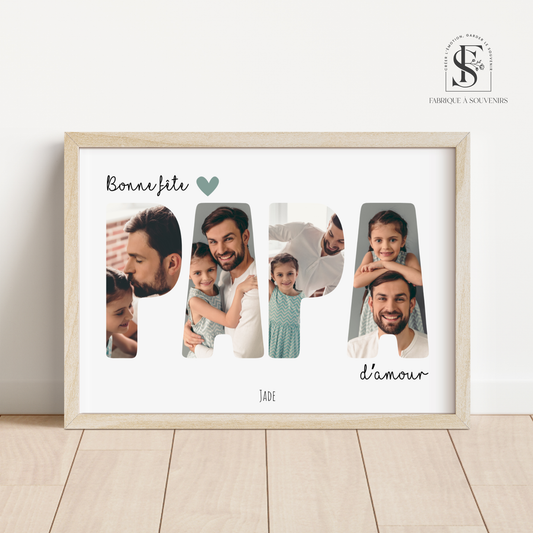 Affiche " Bonne fête Papa d'amour"