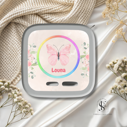 Sticker Toniebox 2 personnalisé papillon avec prénom – Autocollant décoratif enfant