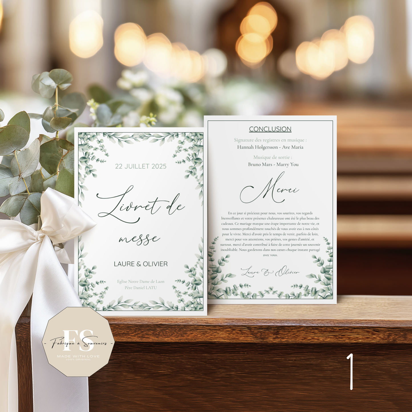 Livret de messe/cérémonie Mariage
