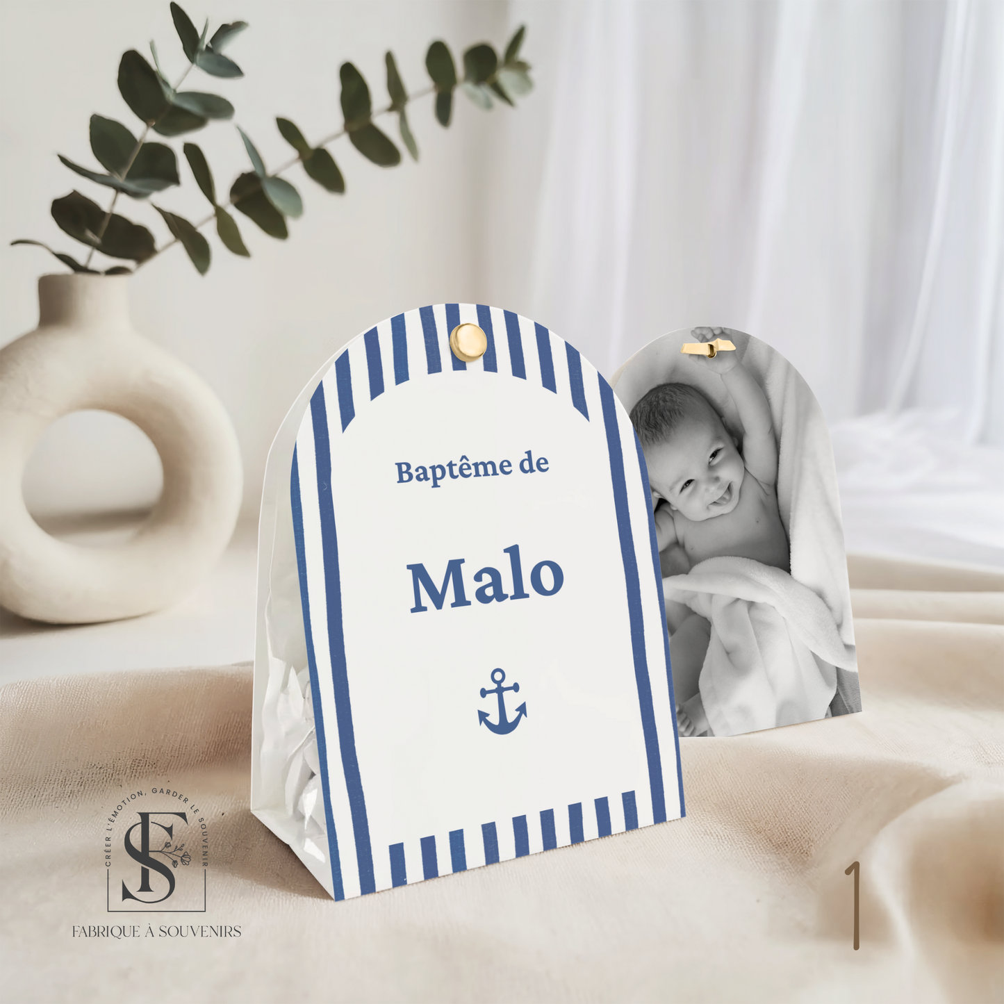 Contenant à dragées Baptême